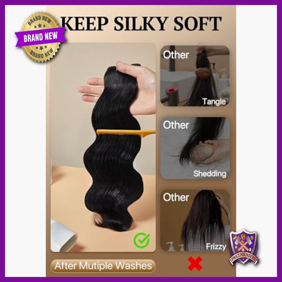 Human Hair Extensions 3 Bundles Body Wave 16-20 Inches Sew-In